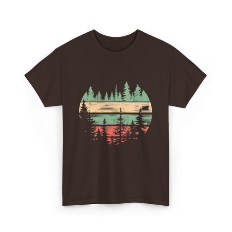 Nature Scene Outdoors Forest Landscape T-Shirt - Dark Chocolate