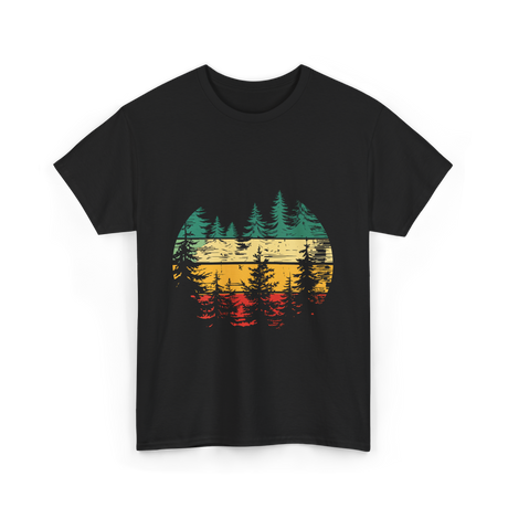 Nature Trees Forest Outdoors T-Shirt - Black