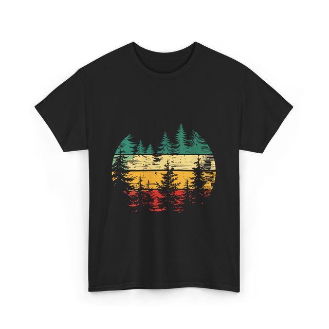 Nature Trees Forest Outdoors T-Shirt - Black