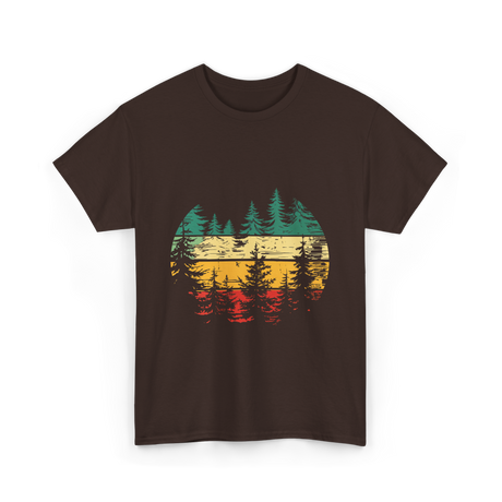 Nature Trees Forest Outdoors T-Shirt - Dark Chocolate