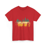 Nature Trees Forest Outdoors T-Shirt - Red