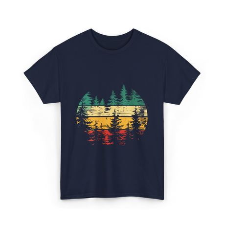 Nature Trees Forest Outdoors T-Shirt - Navy