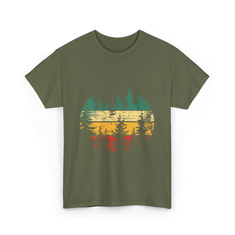 Nature Trees Forest Outdoors T-Shirt - Military Green