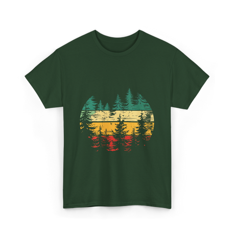 Nature Trees Forest Outdoors T-Shirt - Forest Green