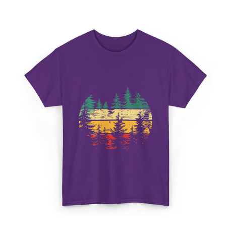 Nature Trees Forest Outdoors T-Shirt - Purple