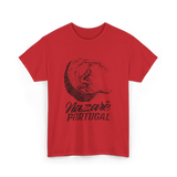 Nazaré Portugal Surfing Surfer Waves T-Shirt - Red