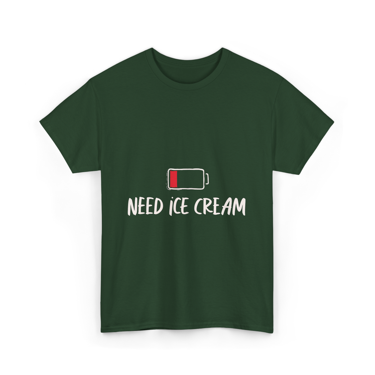 Need Ice Cream Summer Treat T-Shirt - Forest Green