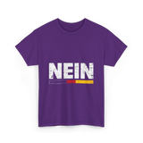 Nein German Language Saying T-Shirt - Purple