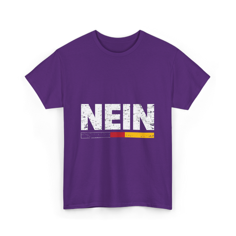 Nein German Language Saying T-Shirt - Purple