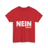 Nein German Language Saying T-Shirt - Red