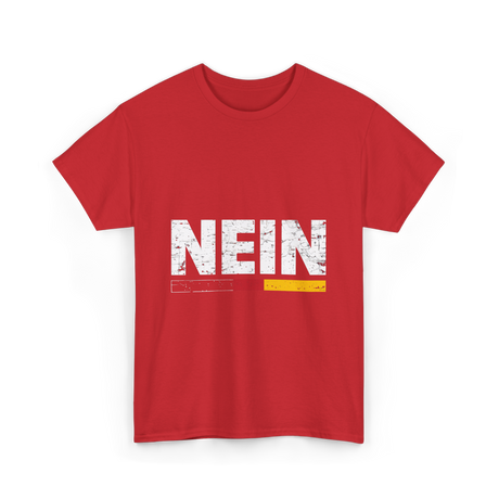 Nein German Language Saying T-Shirt - Red