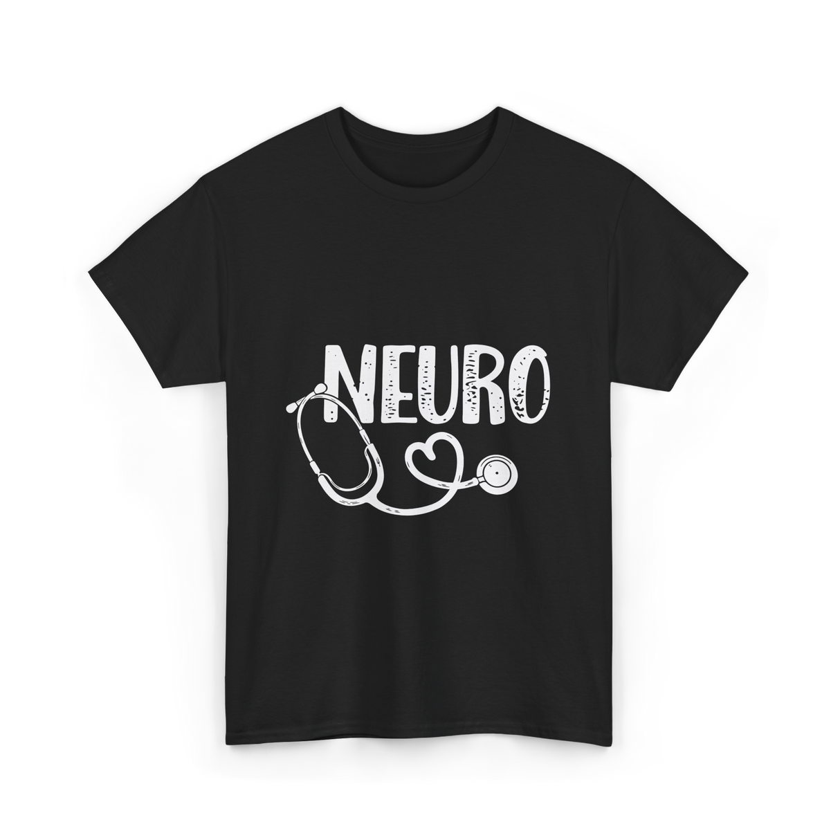 Neuro Love Neurology Stethoscope T-Shirt - Black