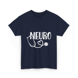 Neuro Love Neurology Stethoscope T-Shirt - Navy