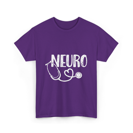 Neuro Love Neurology Stethoscope T-Shirt - Purple