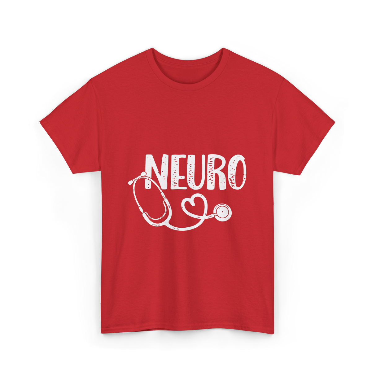 Neuro Love Neurology Stethoscope T-Shirt - Red