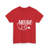 Neuro Love Neurology Stethoscope T-Shirt - Red