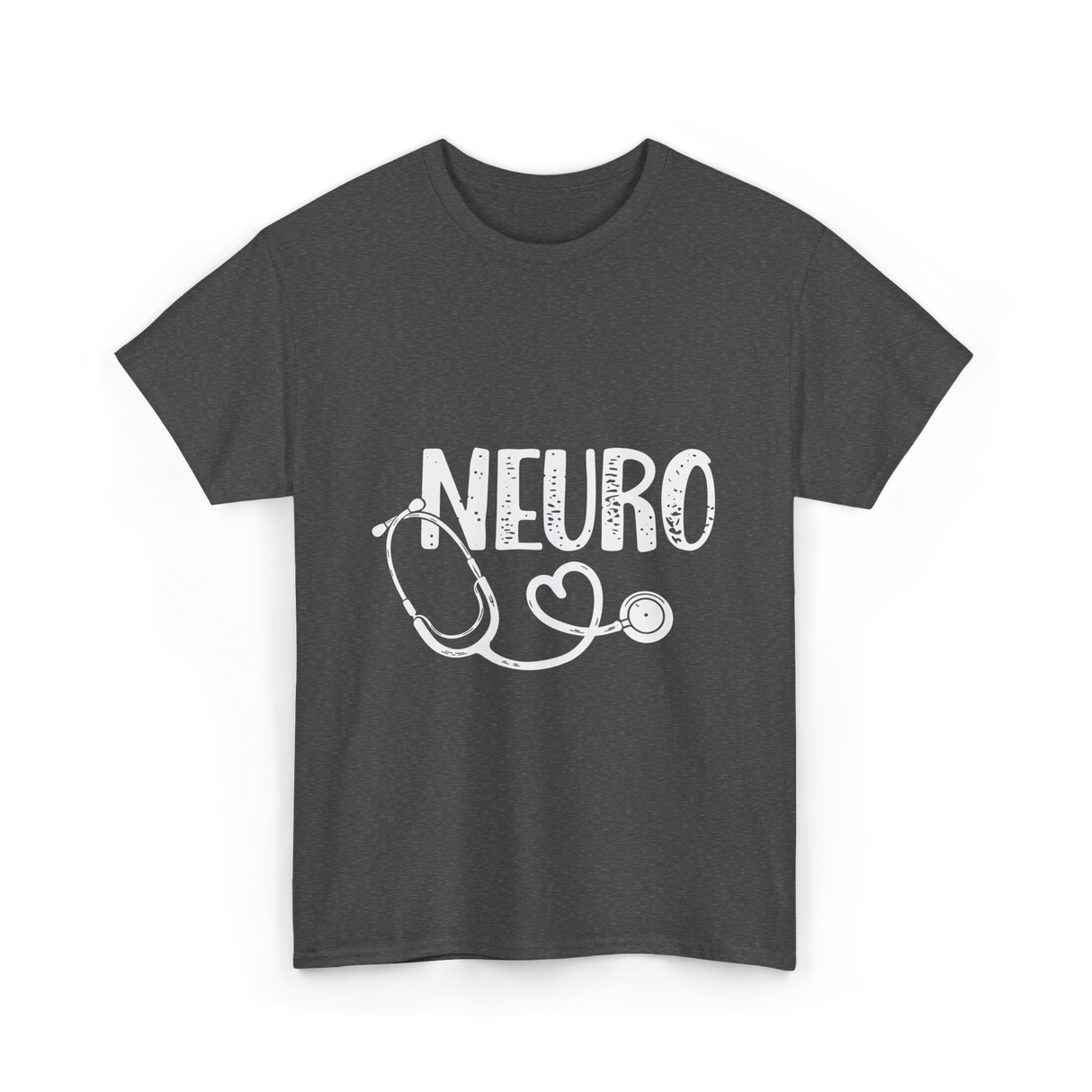 Neuro Love Neurology Stethoscope T-Shirt - Dark Heather