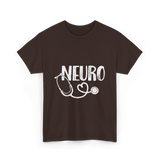 Neuro Love Neurology Stethoscope T-Shirt - Dark Chocolate