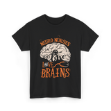 Neuro Nurses Love Brains Neuroscience T-Shirt - Black