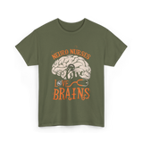 Neuro Nurses Love Brains Neuroscience T-Shirt - Military Green