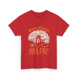 Neuro Nurses Love Brains Neuroscience T-Shirt - Red