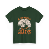 Neuro Nurses Love Brains Neuroscience T-Shirt - Forest Green