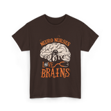 Neuro Nurses Love Brains Neuroscience T-Shirt - Dark Chocolate