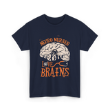 Neuro Nurses Love Brains Neuroscience T-Shirt - Navy