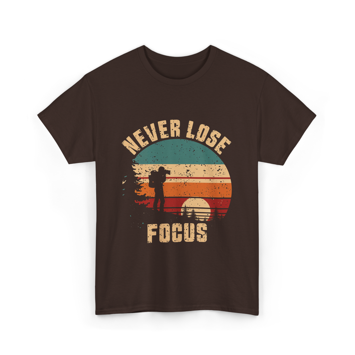 Never Lose Focus Photography T-Shirt - Dark Chocolate