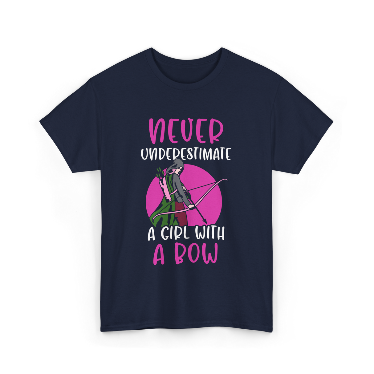 Never Underestimate A Bow Archer T-Shirt - Navy