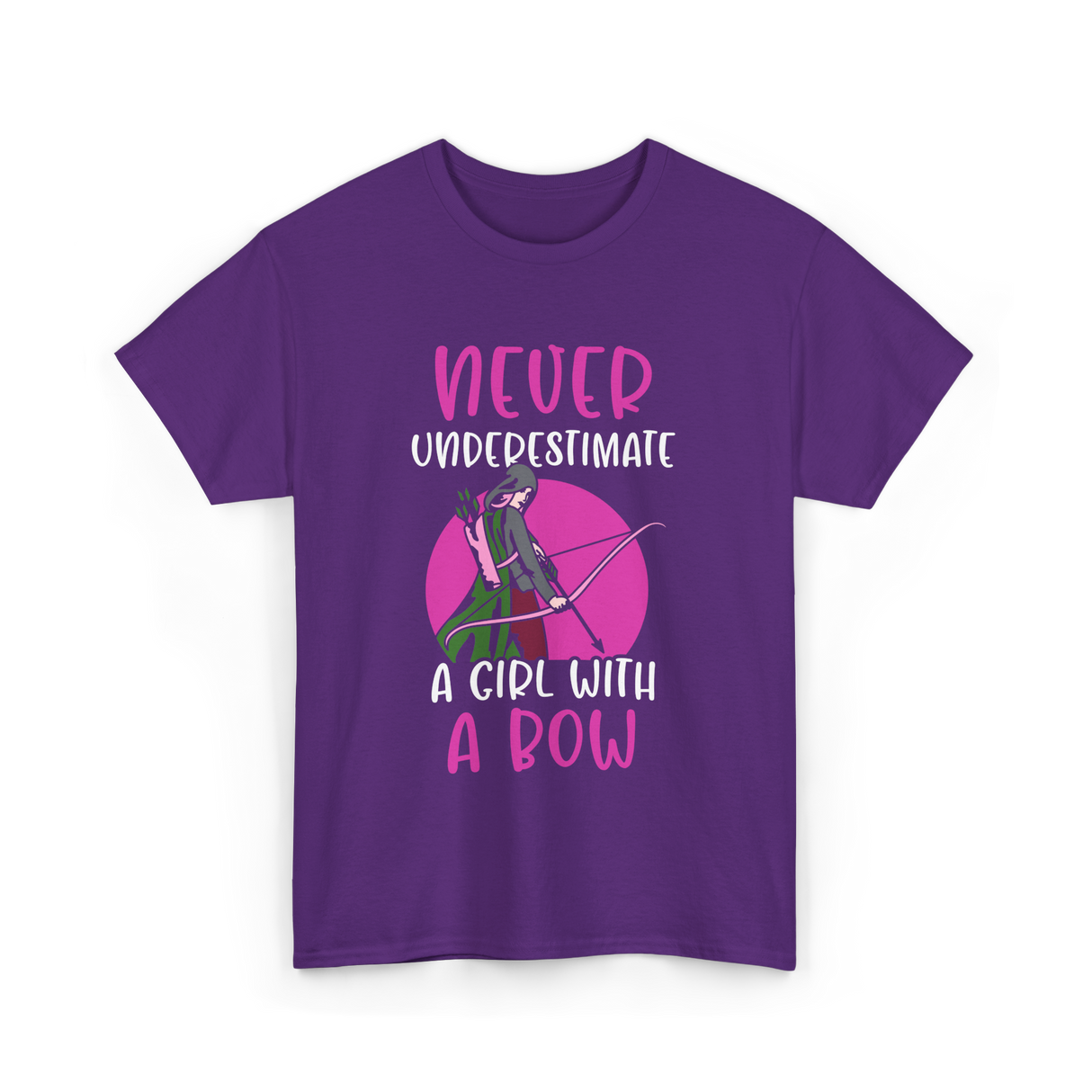 Never Underestimate A Bow Archer T-Shirt - Purple