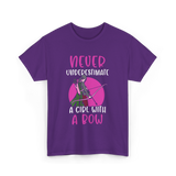 Never Underestimate A Bow Archer T-Shirt - Purple