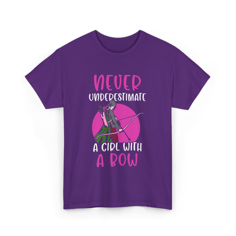 Never Underestimate A Bow Archer T-Shirt - Purple