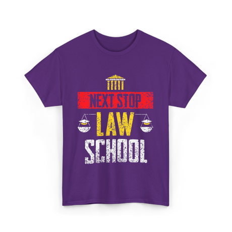 Next Stop Law School Graduate T-Shirt - Purple