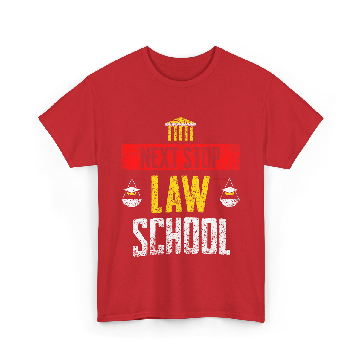 Next Stop Law School Graduate T-Shirt - Red