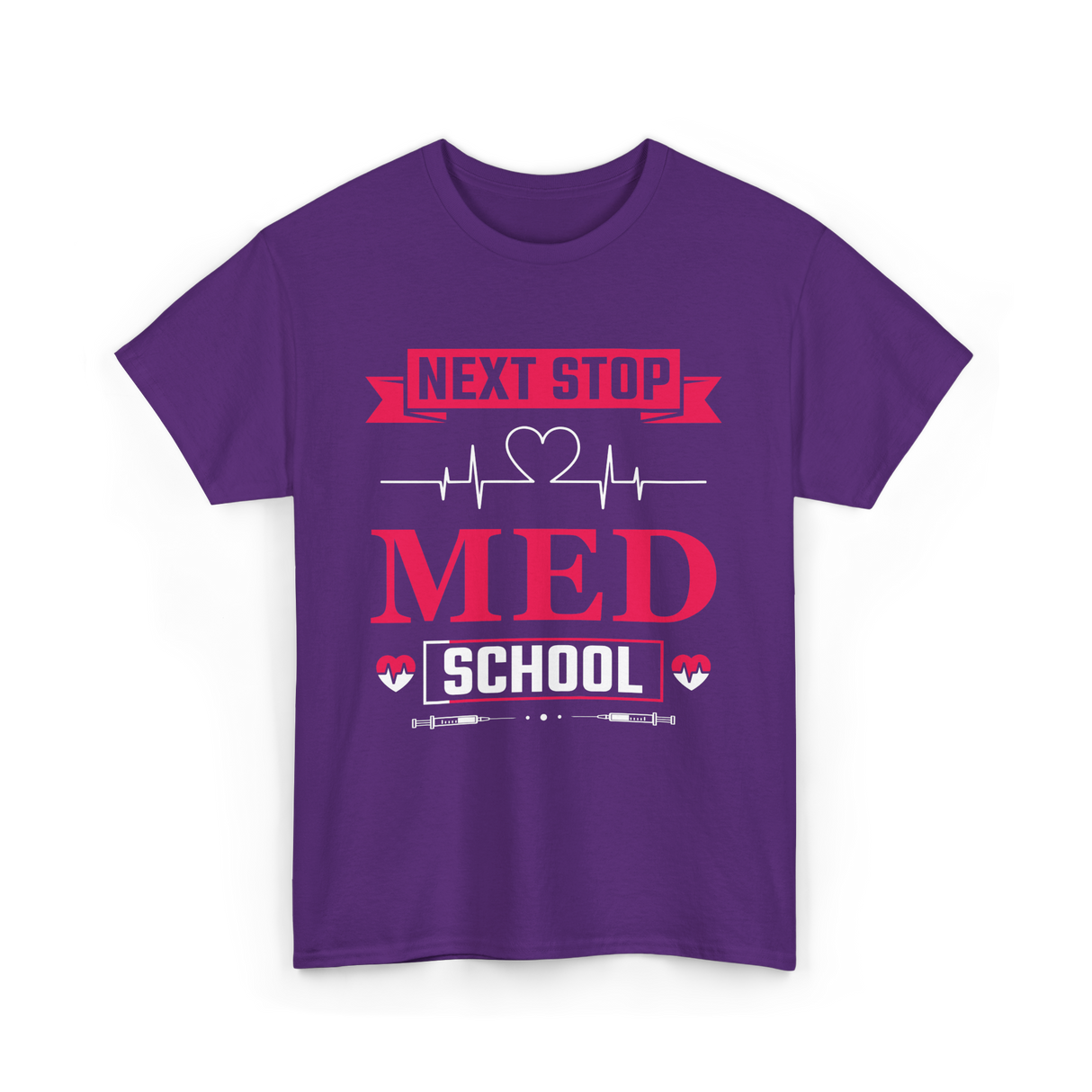 Next Stop Med School Medicine T-Shirt - Purple