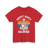 Night Shift Nurse Halloween T-Shirt - Red