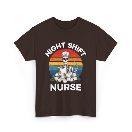 Night Shift Nurse Halloween T-Shirt - Dark Chocolate