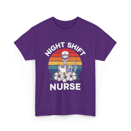 Night Shift Nurse Halloween T-Shirt - Purple