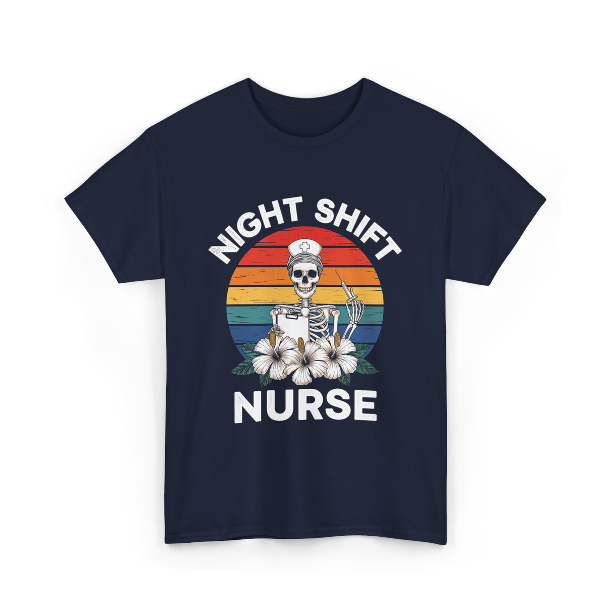 Night Shift Nurse Halloween T-Shirt - Navy