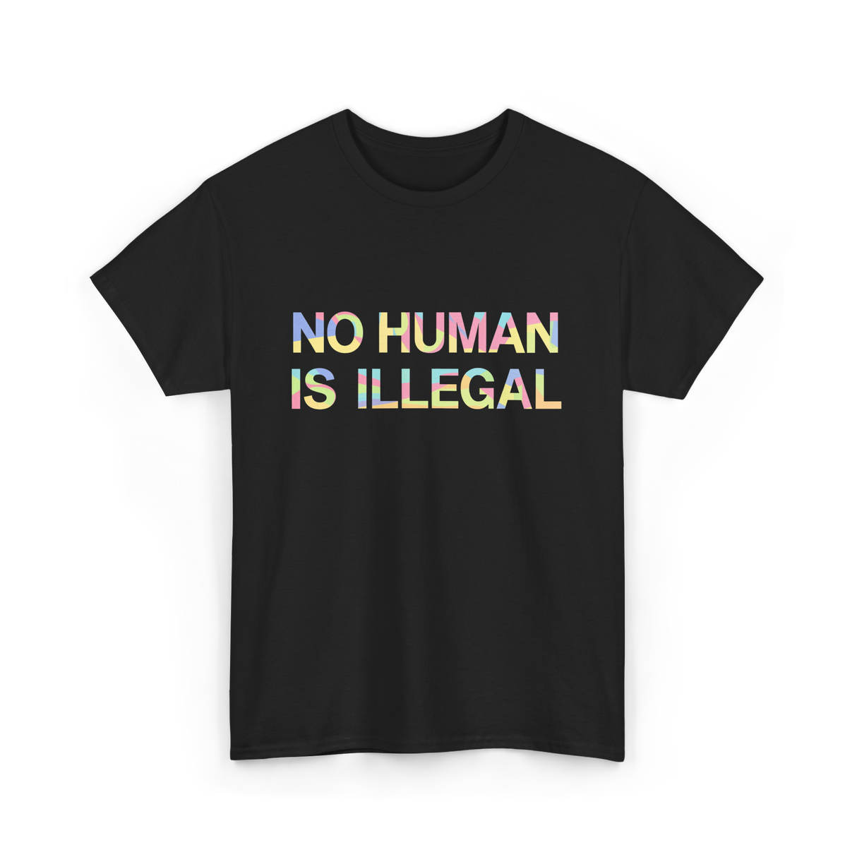 No Human Is Illegal Immigration T-Shirt - Black