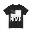 Noah Name Personalized Birthday T-Shirt - Black