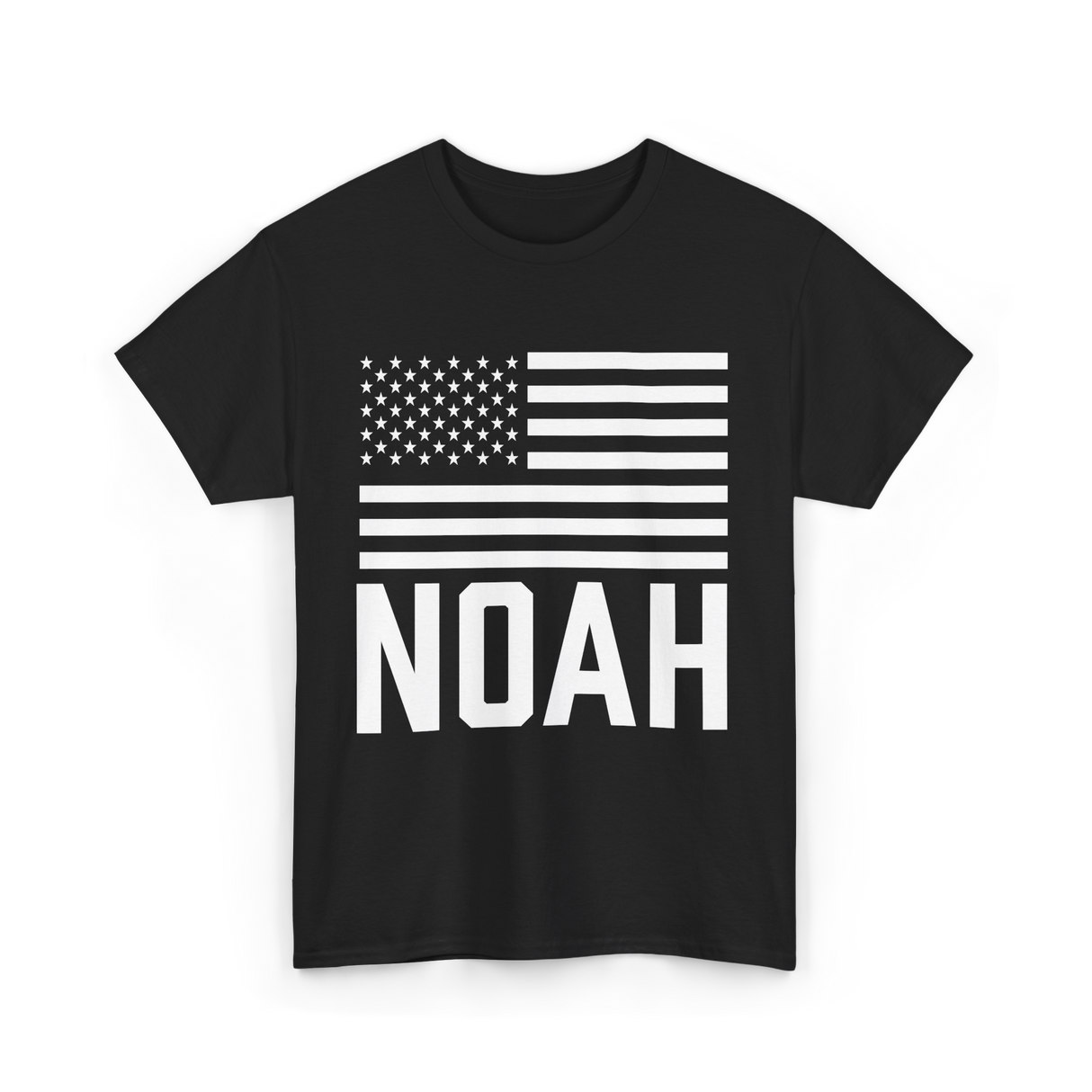 Noah Name Personalized Birthday T-Shirt - Black