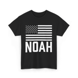 Noah Name Personalized Birthday T-Shirt - Black