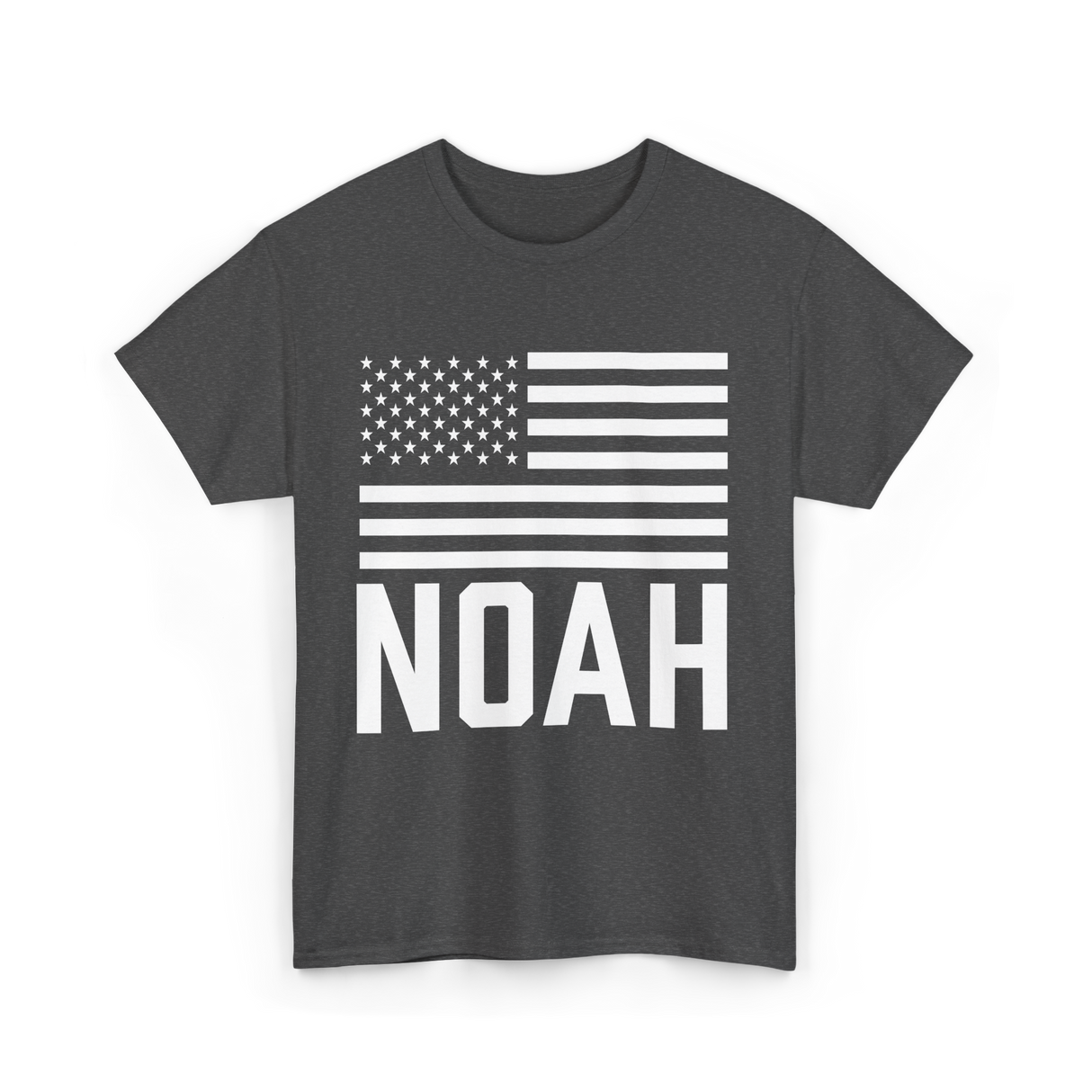 Noah Name Personalized Birthday T-Shirt - Dark Heather