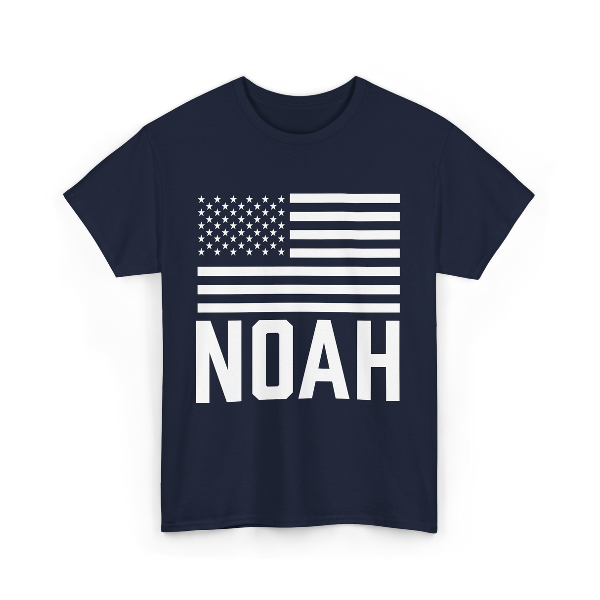 Noah Name Personalized Birthday T-Shirt - Navy