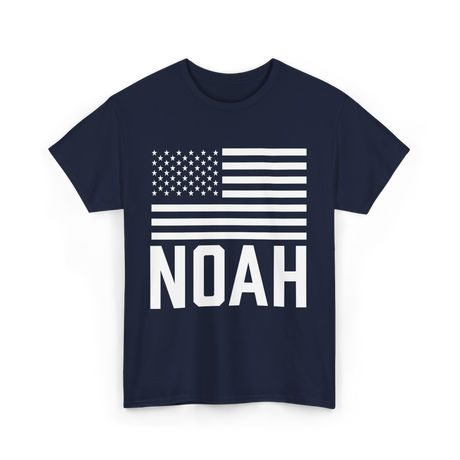 Noah Name Personalized Birthday T-Shirt - Navy