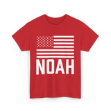 Noah Name Personalized Birthday T-Shirt - Red