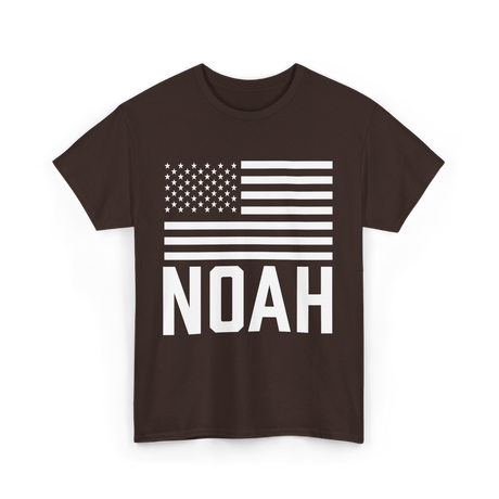 Noah Name Personalized Birthday T-Shirt - Dark Chocolate