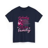 Nobody Fights Alone Family Support T-Shirt - Navy